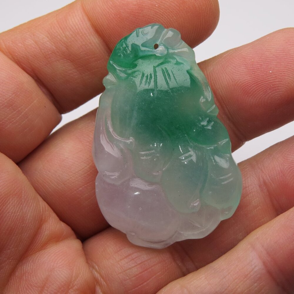 Jade Hand Made Carved Pendant